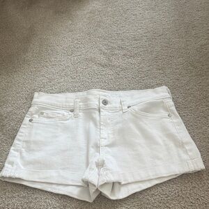 7 For All Mankind White Jean Shorts